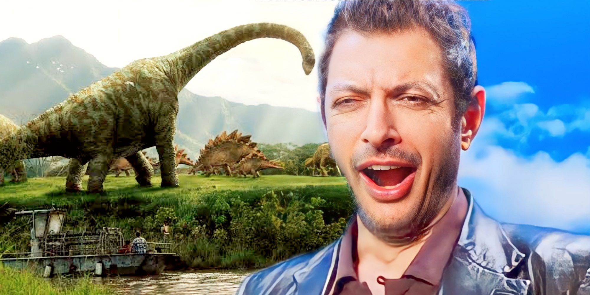 Isla Sorna in Jurassic Park 3 and Ian Malcolm as Jeff Goldblum in The Lost World: Jurassic Park