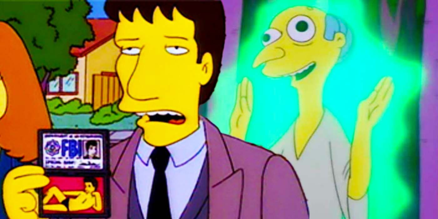 Fox Mulder and Mr. Burns in The Springfield Files