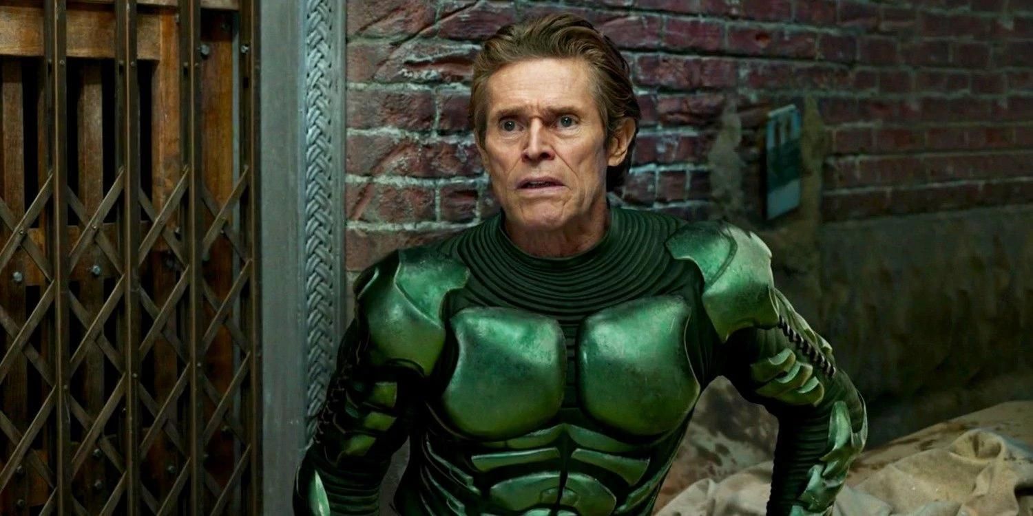 Green Goblin with his helmet off in Spider-Man No Way Home.