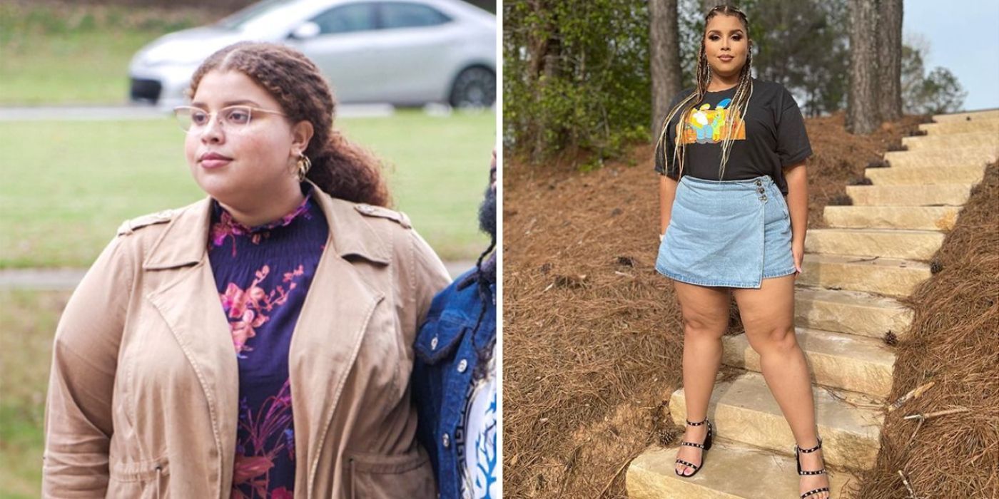 Winter Everett from The Family Chantel side by side images weight loss
