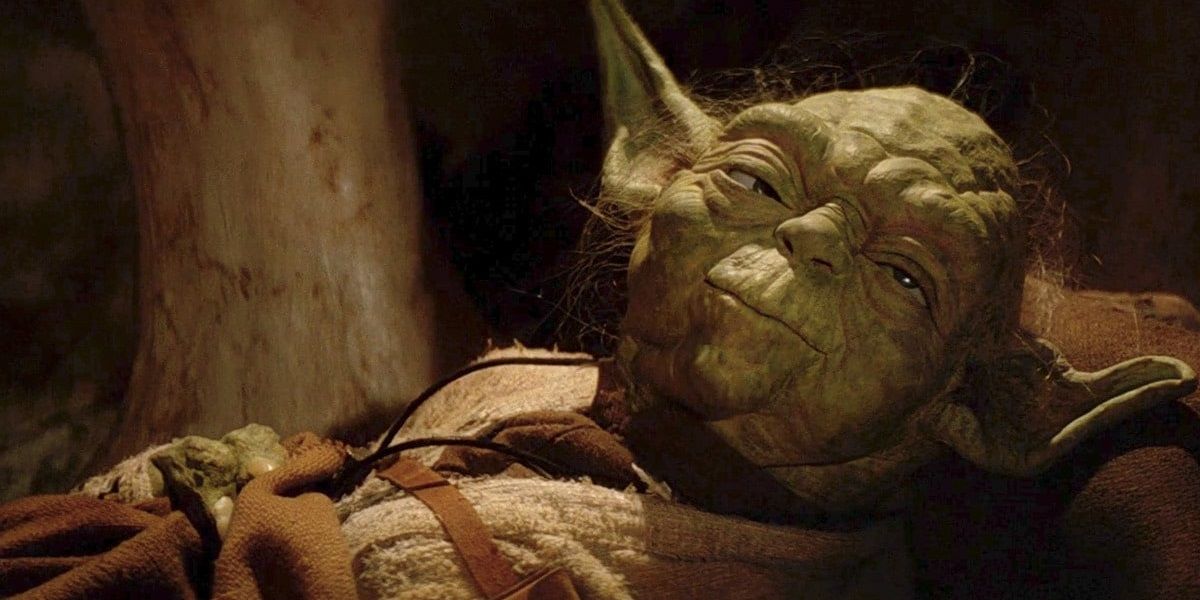 Yoda on his deathbed in Return of the Jedi