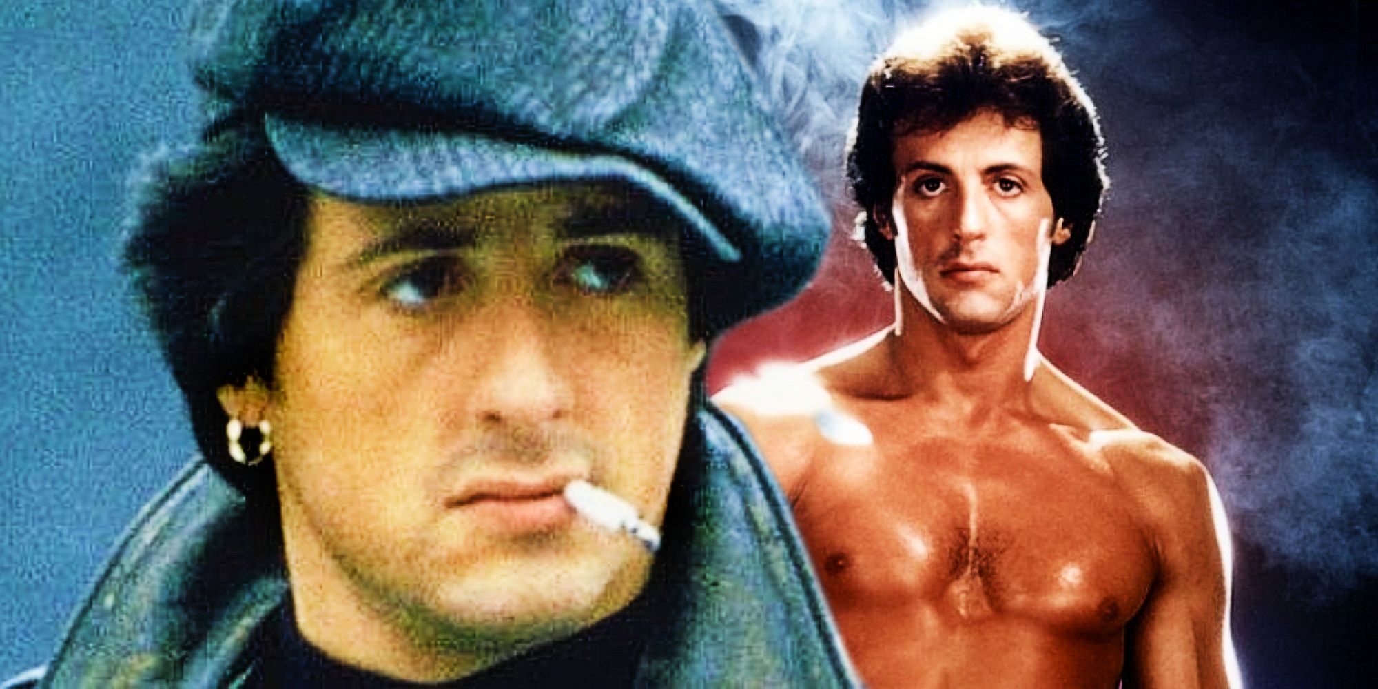 A young Sylvester Stallone as Rocky Balboa