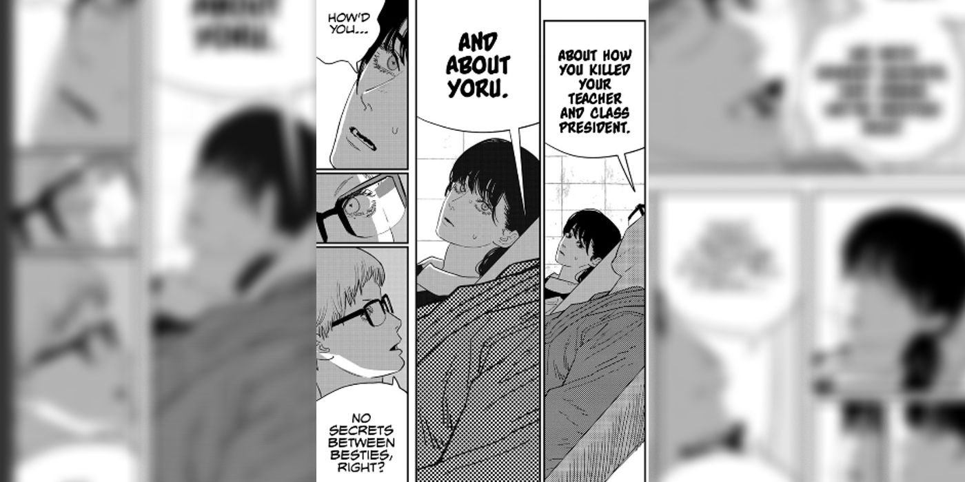 Yuko reveals that she knows everything about Mitaka and the War Devil in Chainsaw Man chapter 105