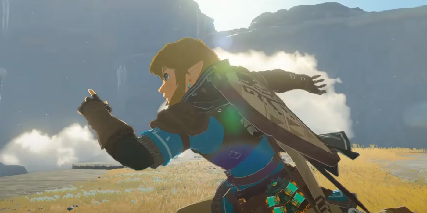 Link running in Zelda: Tears of the Kingdom.