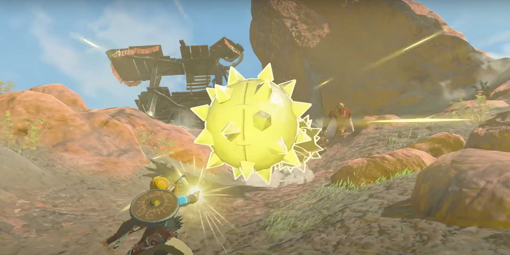 Link using Rewind on a spiked all in Tears of the Kingdom.