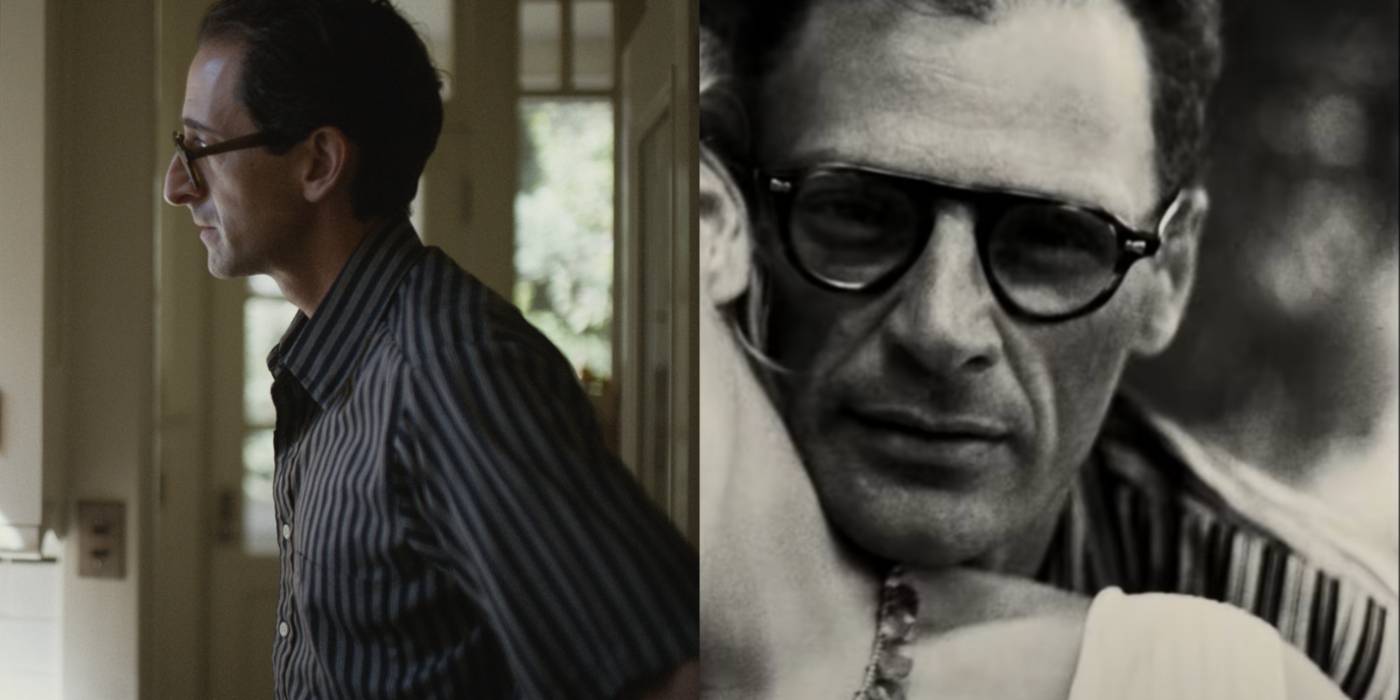 Adrien Brody como Arthur Miller em Blonde / Arthur Miller (Reprodução)