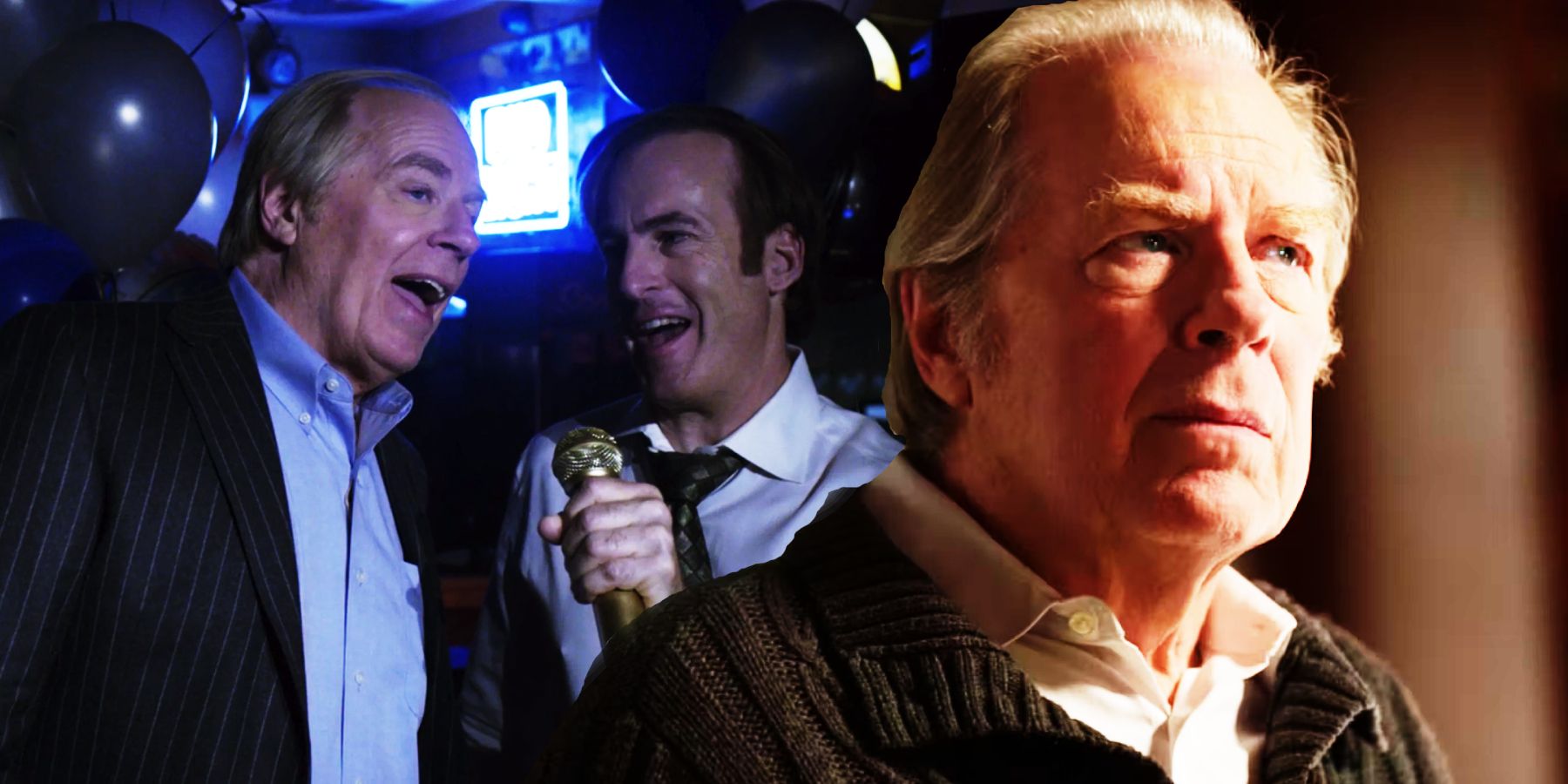Michael McKean and Bob Odenkirk as Chuck and Jimmy McGill in Better Call Saul