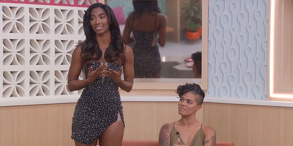 Taylor stands by another player on Big Brother 24