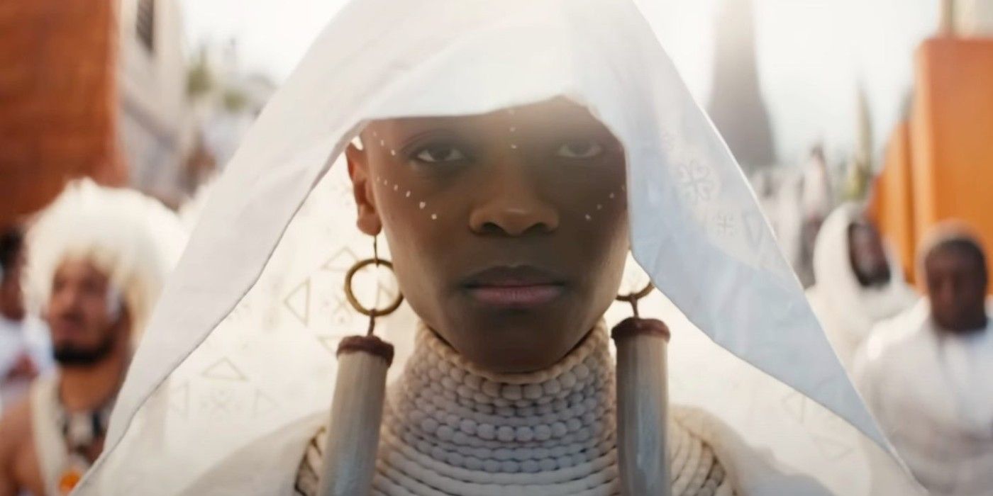 Shuri in white in the Black Panther: Wakanda Forever teaser