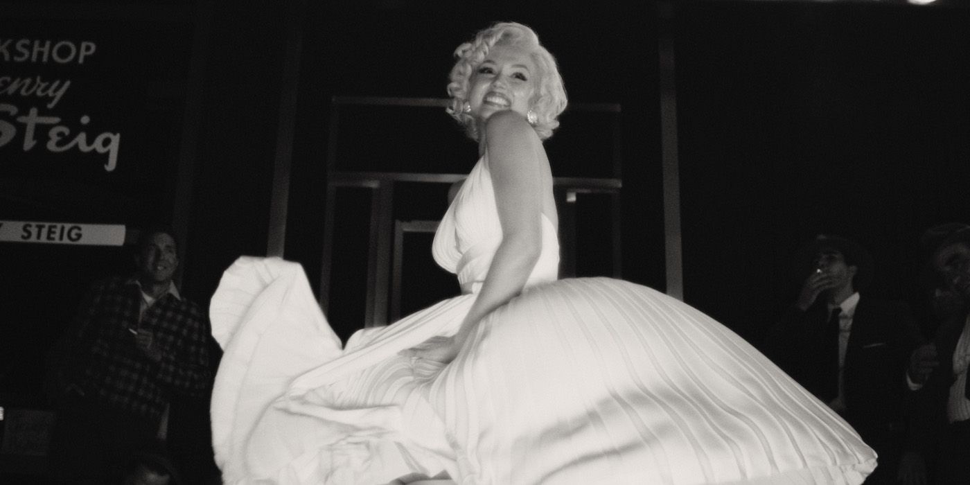 Ana de Armas luce vestido blanco de Marilyn Monroe en Blonde 