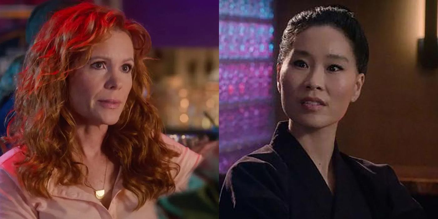 Split image of Jessica and Kim from Cobra Kai season 5.