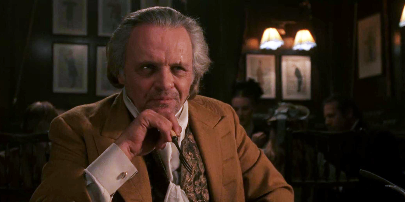 Anthony Hopkins comendo em Drácula