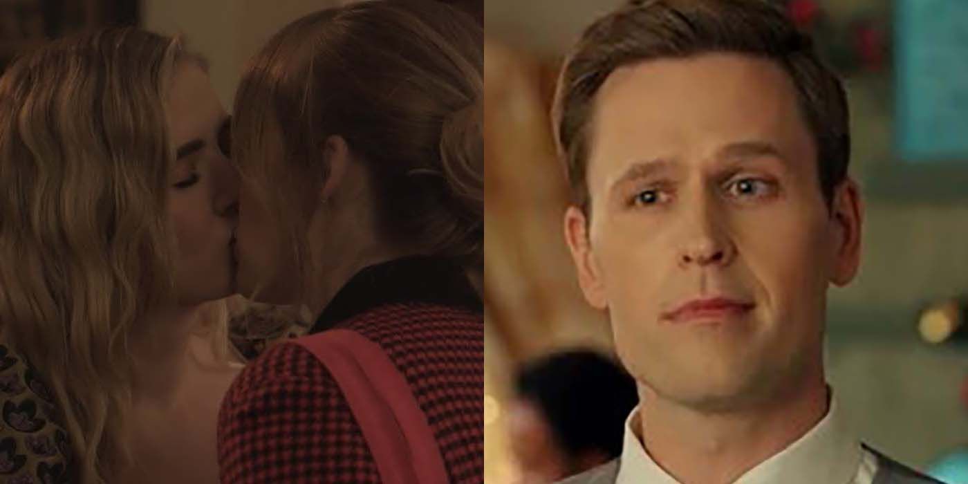 Split image of Kirby and Amanda kissing and Graham from Dynasty