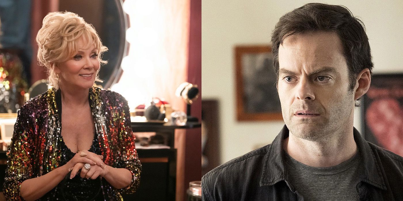 Split image of Jean Smart from Hacks and Bill Hader from Barry.