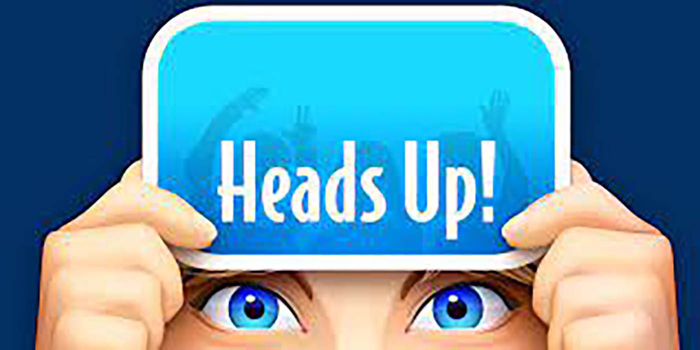 The logo of the Heads Up! game and app