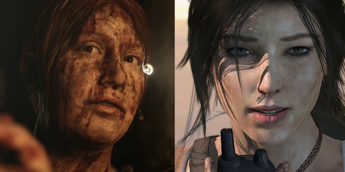 Rachel from House of Ashes and Lara Croft from Tomb Raider are shown side by side