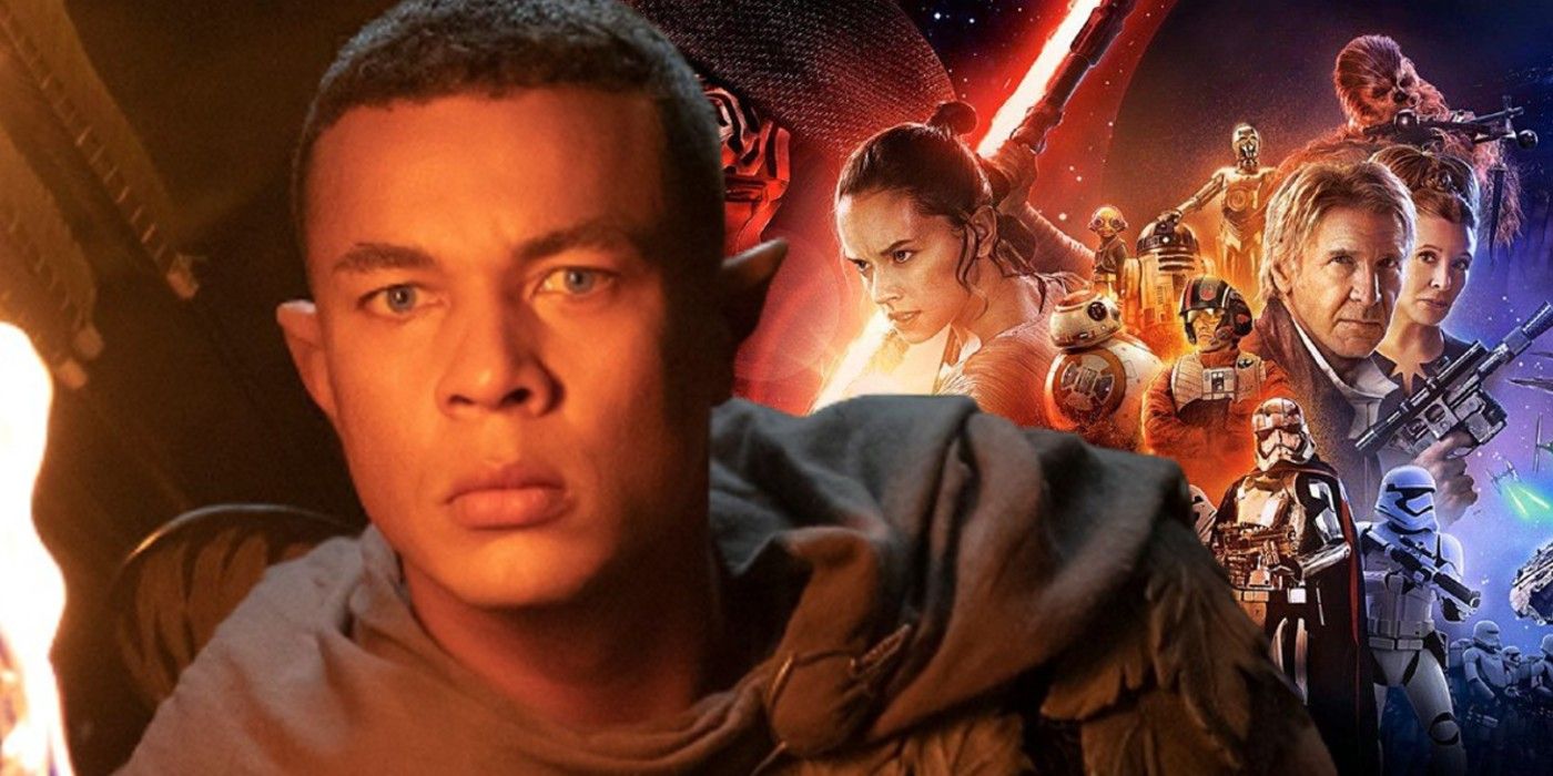 ismael cruz córdova in rings of power with star wars art behind him