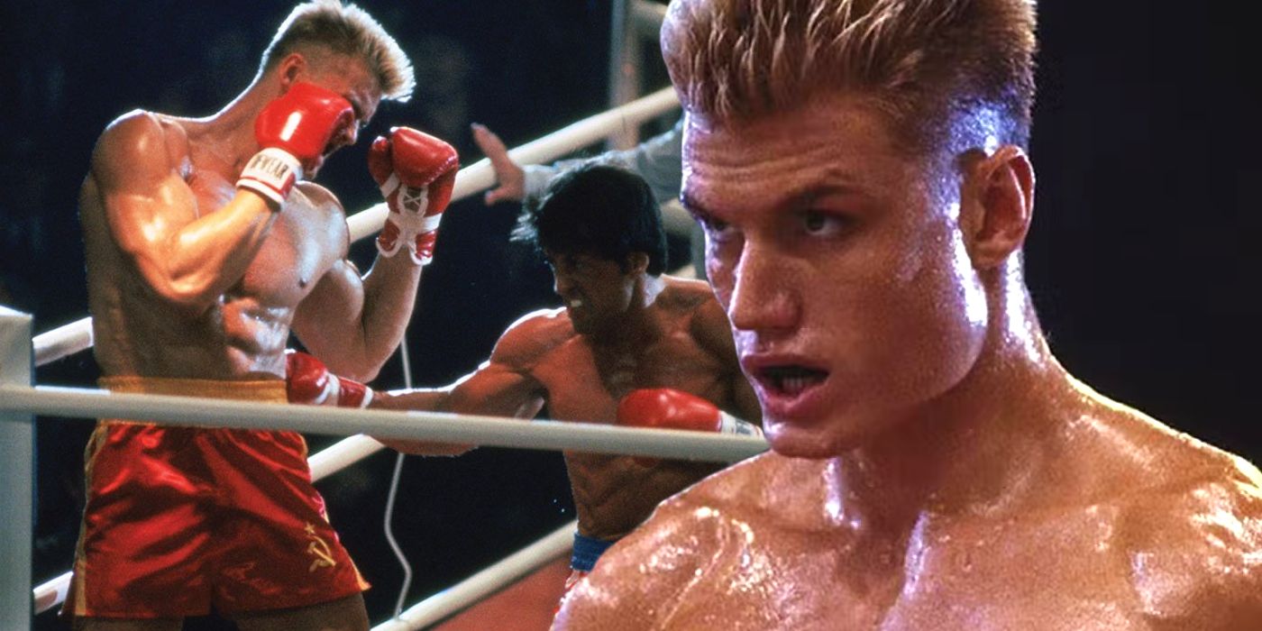 Dolph Lundgren as Ivan Drago fighting Rocky Balboa in Rocky IV 