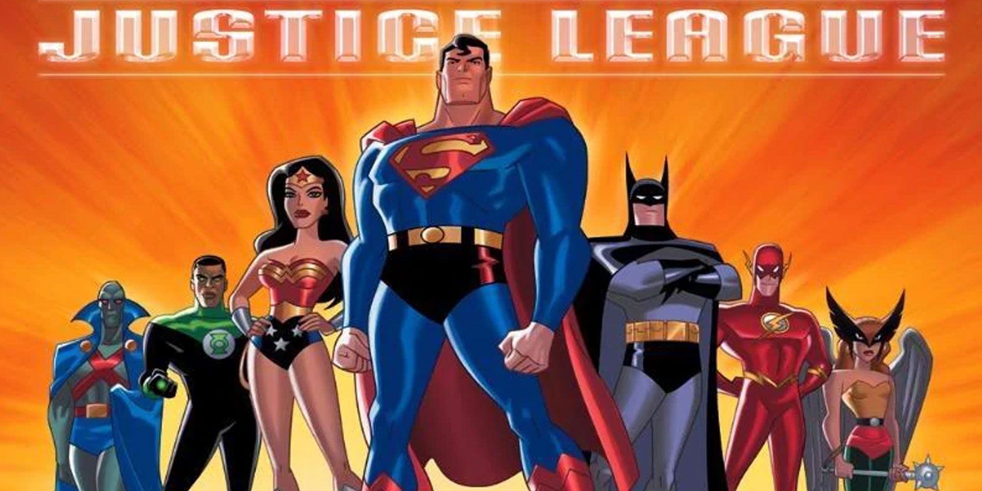 Promo art from Justice League in the DCAU