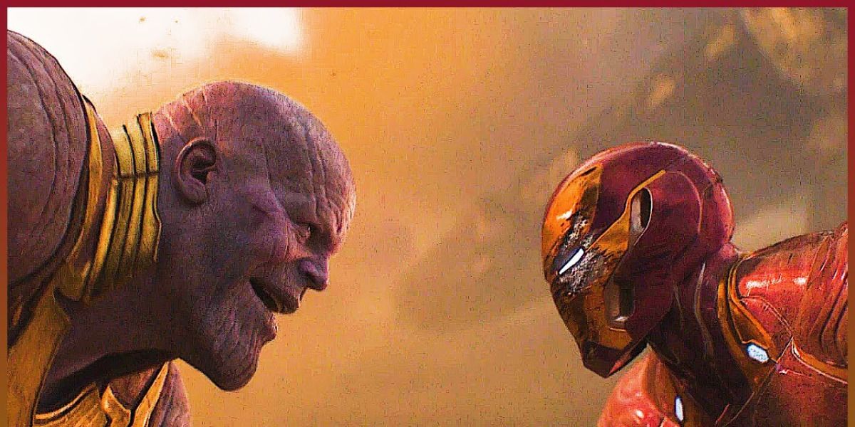 Stark and Thanos face off in Infinity War.