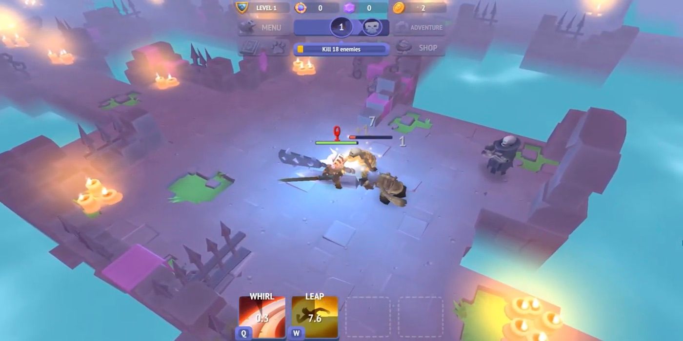 Uma captura de tela do jogo Nonstop Knight