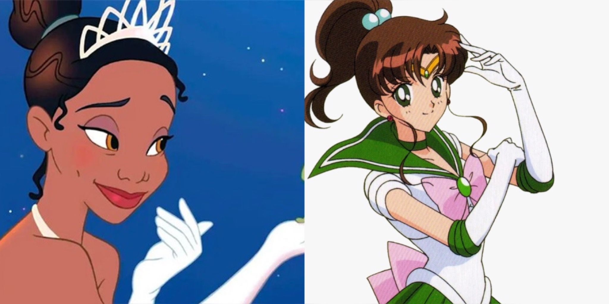 Princesa Tiana e Sailor Júpiter 