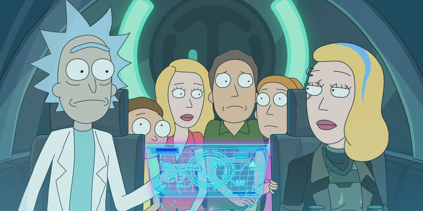A família multiverso misturada de Rick e Morty