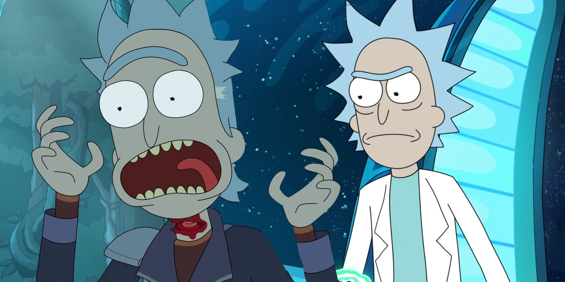 Weird Rick é atacado em Rick and Morty temporada 6, episódio 1