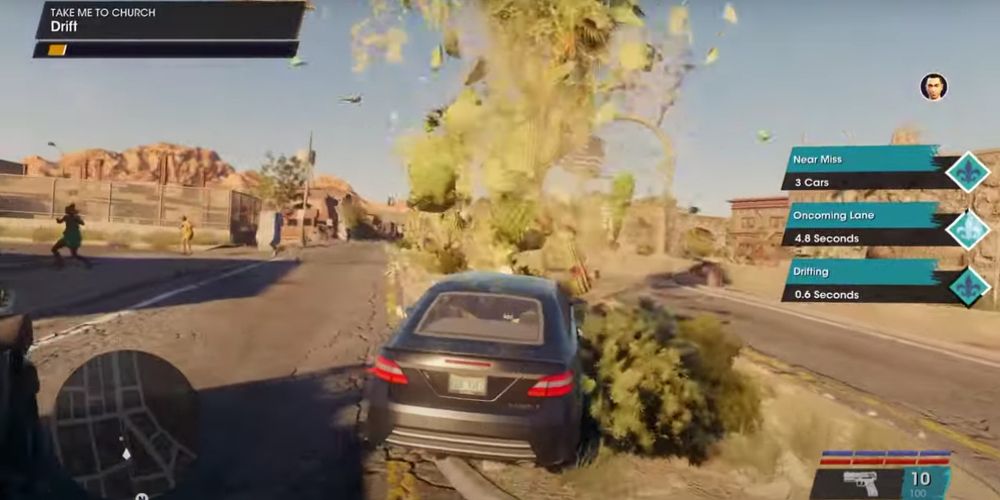 The Saints crash into cacti in Saints Row