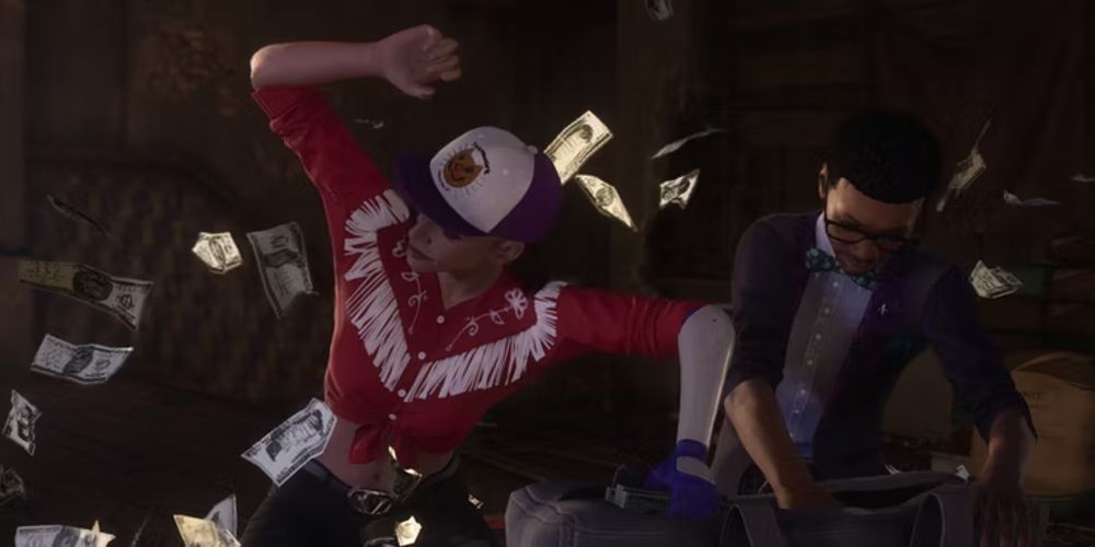 The Saints have a money fight in Saints Row