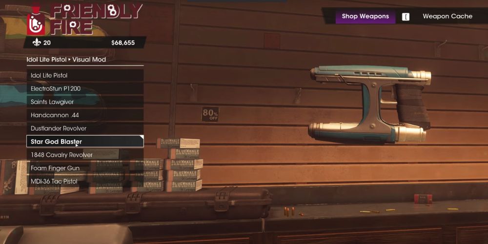 The Star God Blaster is shown in Saints Row
