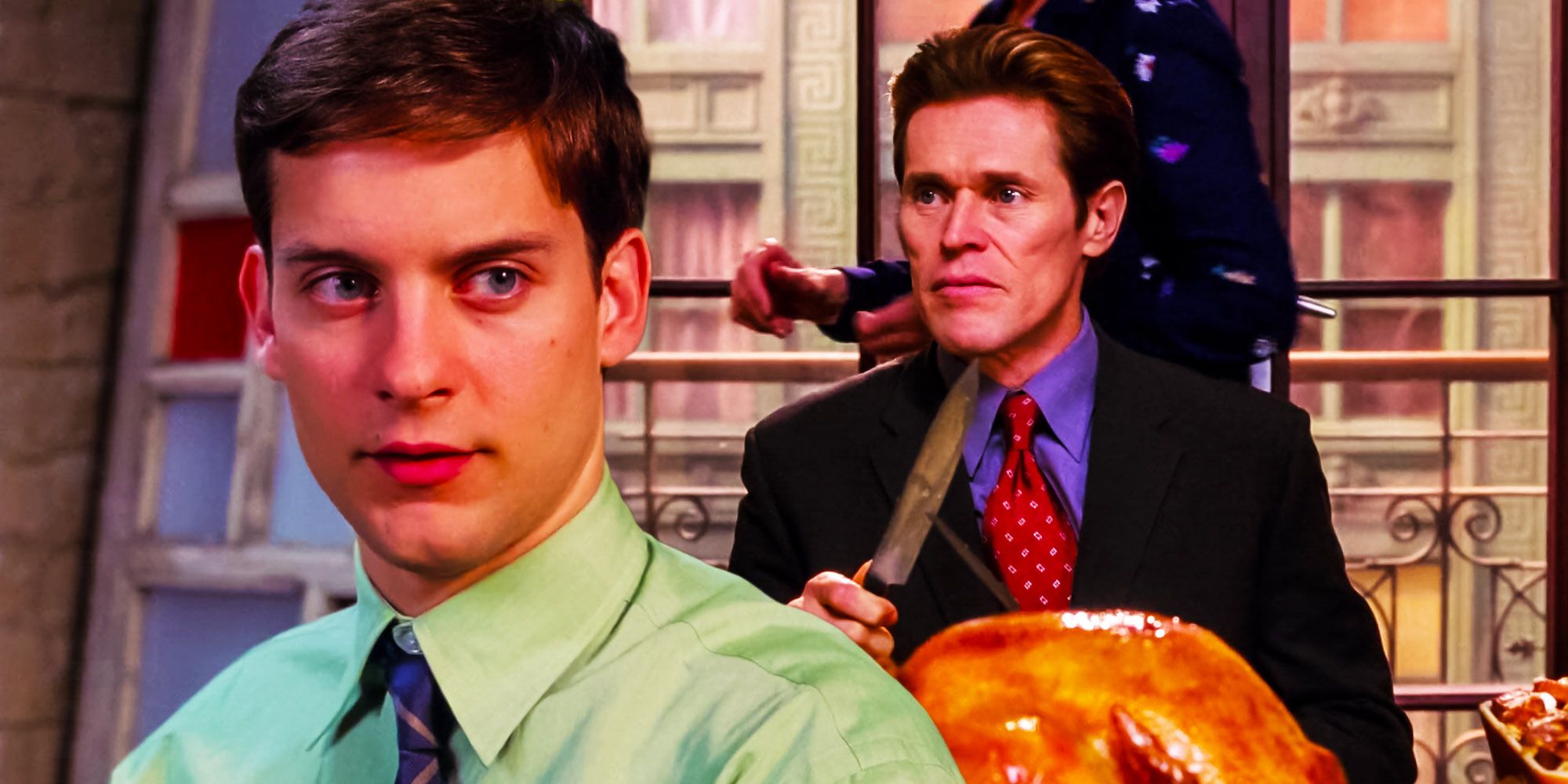 spiderman thanksgiving scene peter parker norman