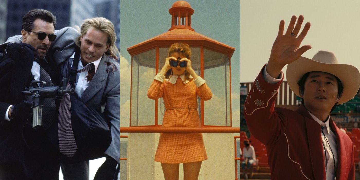 stills from Heat, Moonrise Kingdom, and Nope