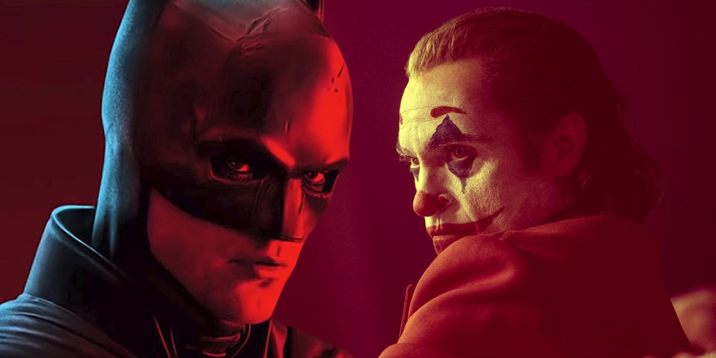 Robert Pattinson as Batman in The Batman and Joaquin Phoenix as Arthur Fleck in Joker