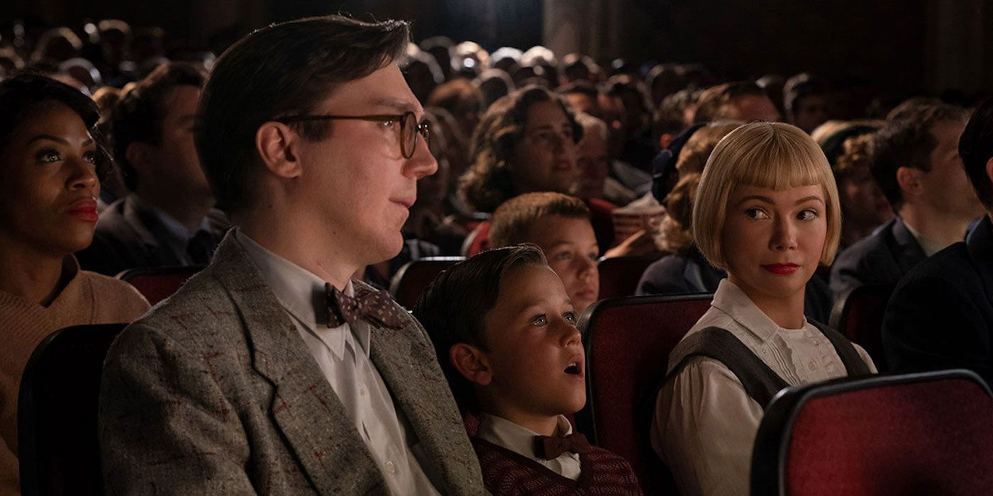 Paul Dano and Michelle Williams at the movies in The Fabelmans