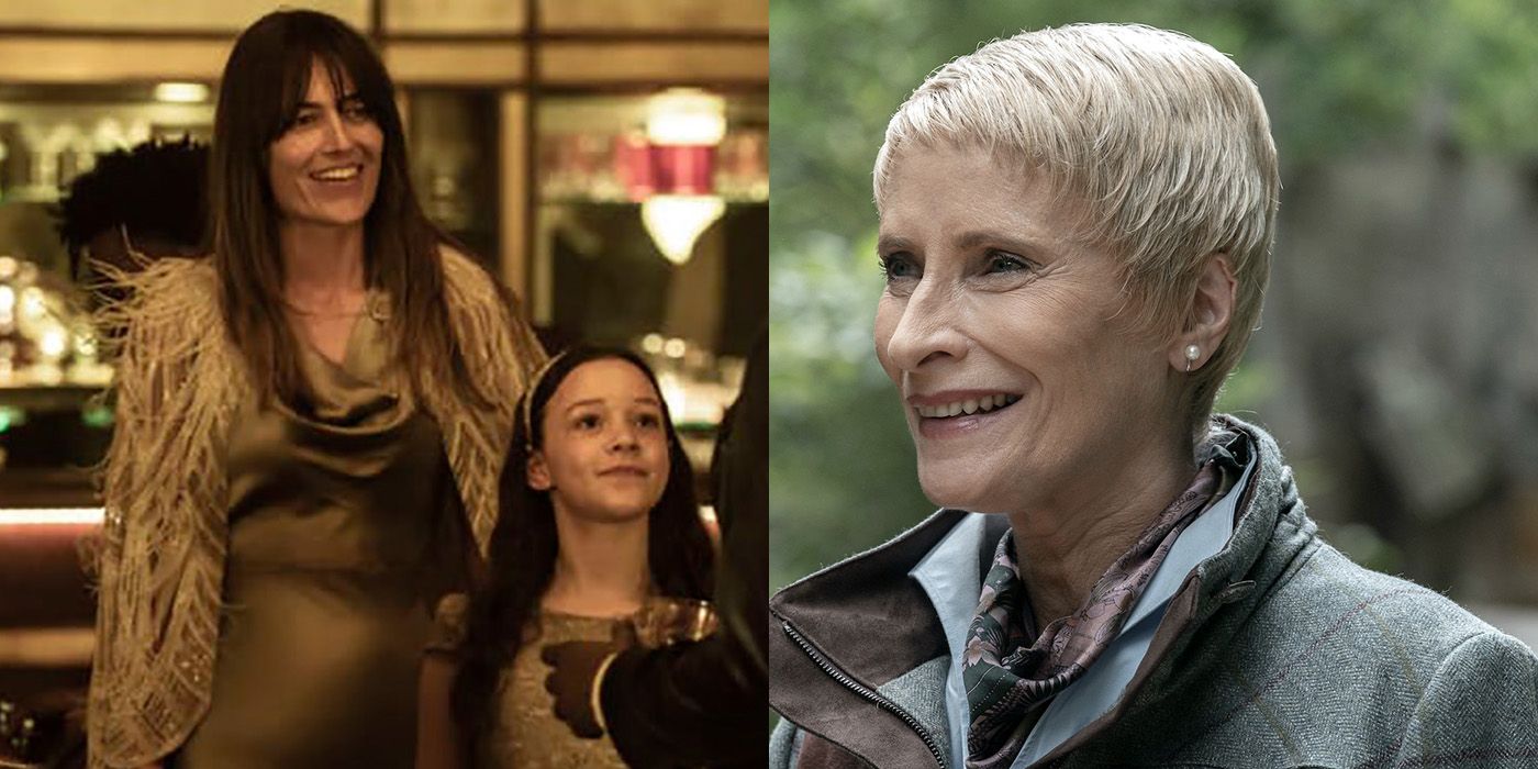 Split image of Brooke with a young Lydia on Tales of the Walking Dead and Pamela from The Walking Dead.