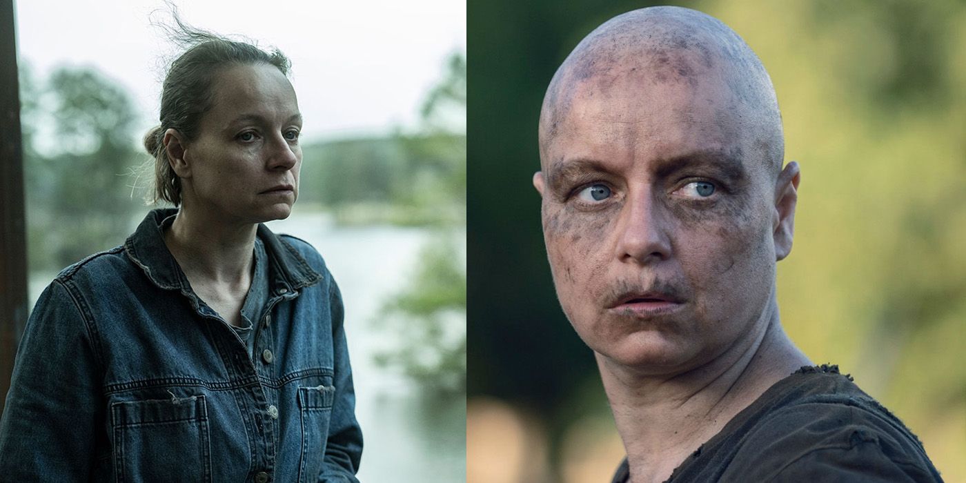Split image of Dee from Tales of the Walking Dead and Alpha from The Walking Dead