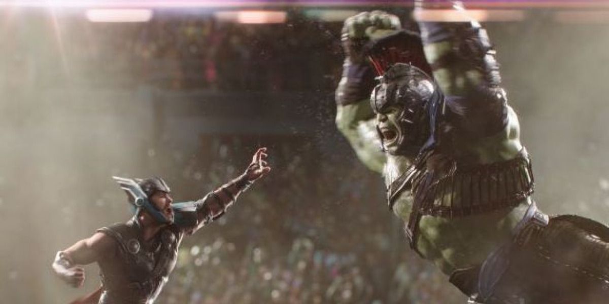 Thor vs. Hulk in Ragnarok.
