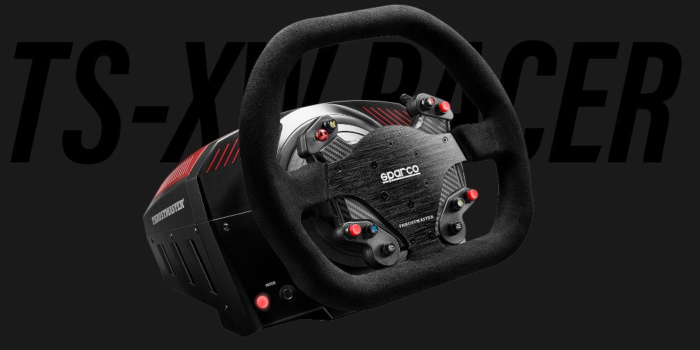 A Thrustmaster Sparco wheel is shown