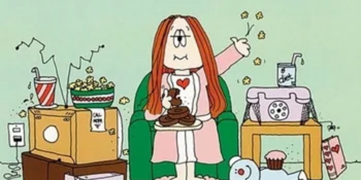 An image of the comic strip character Cathy is shown.
