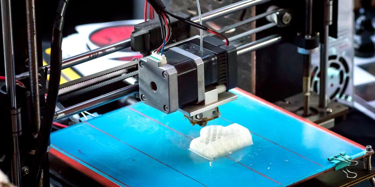 A 3D printer creating a print.