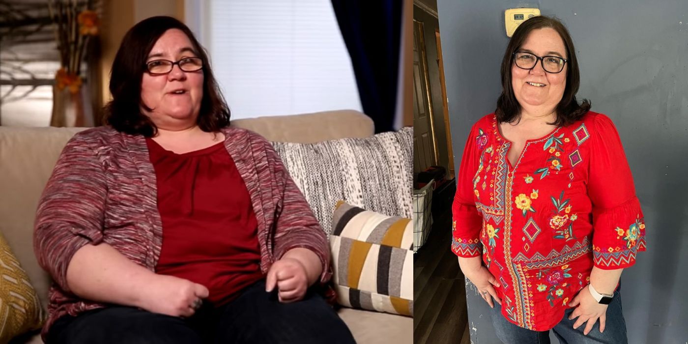 90 Day Fiancé's Danielle Mullins side by side weight loss photos