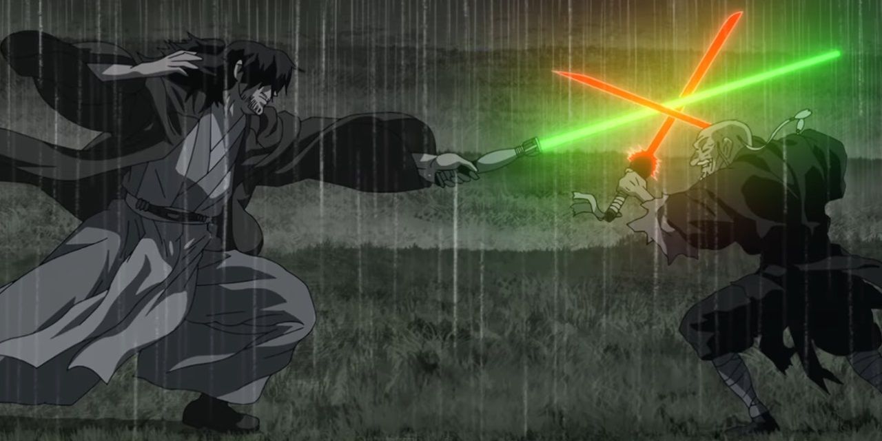 A Jedi and Sith clash in Star Wars Visions