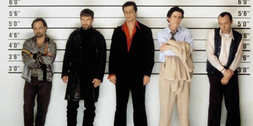 A police line-up of the main characters in The Usual Suspects