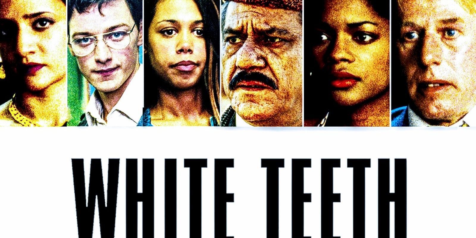 A poster for White Teeth featuring the lead characters Cropped