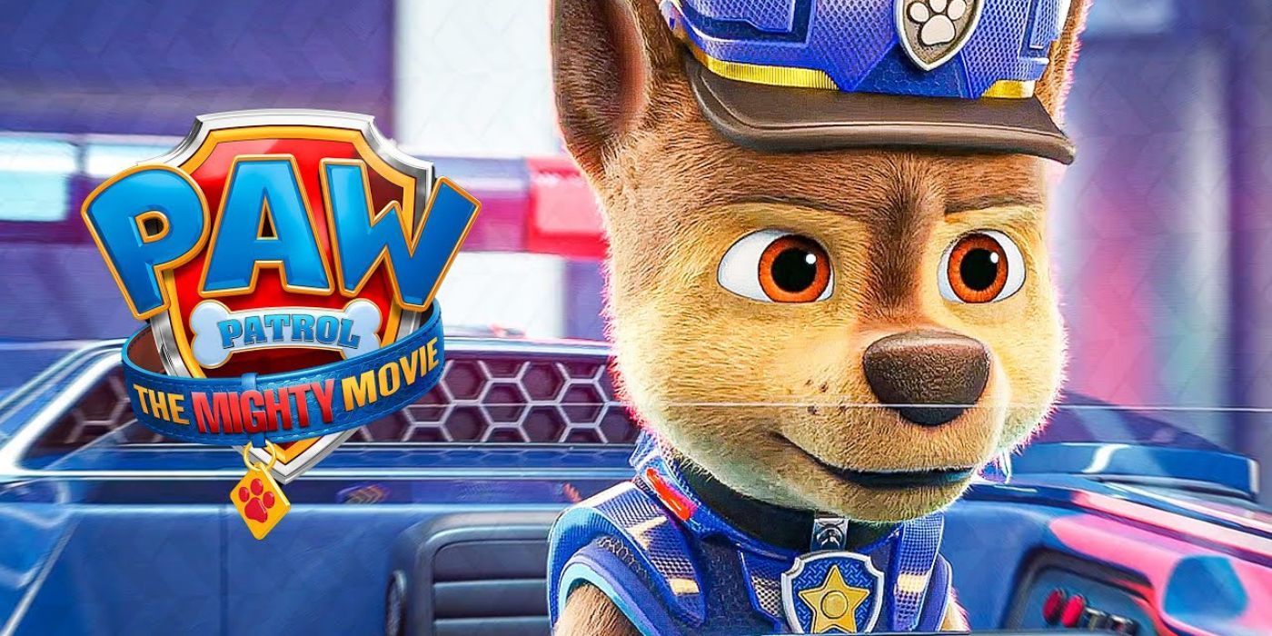 A promo image for PAW Patrol The Mighty Movie (2023)