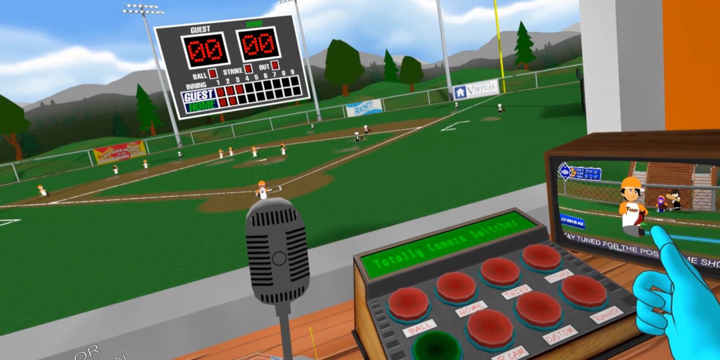 A screenshot from Totally Baseball VR
