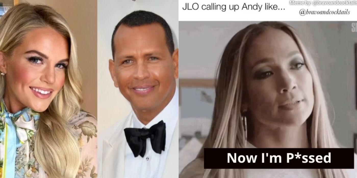 A split image of a Southern Charm meme comparing Madison and Alex to Jlo 