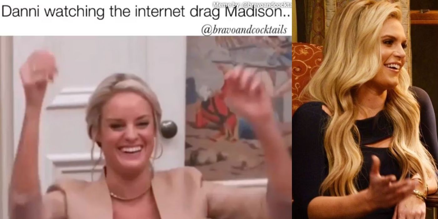 A-split-image-of-a-meme-of-Danni-from-Southern-Charm-and-a-still-of-Madison