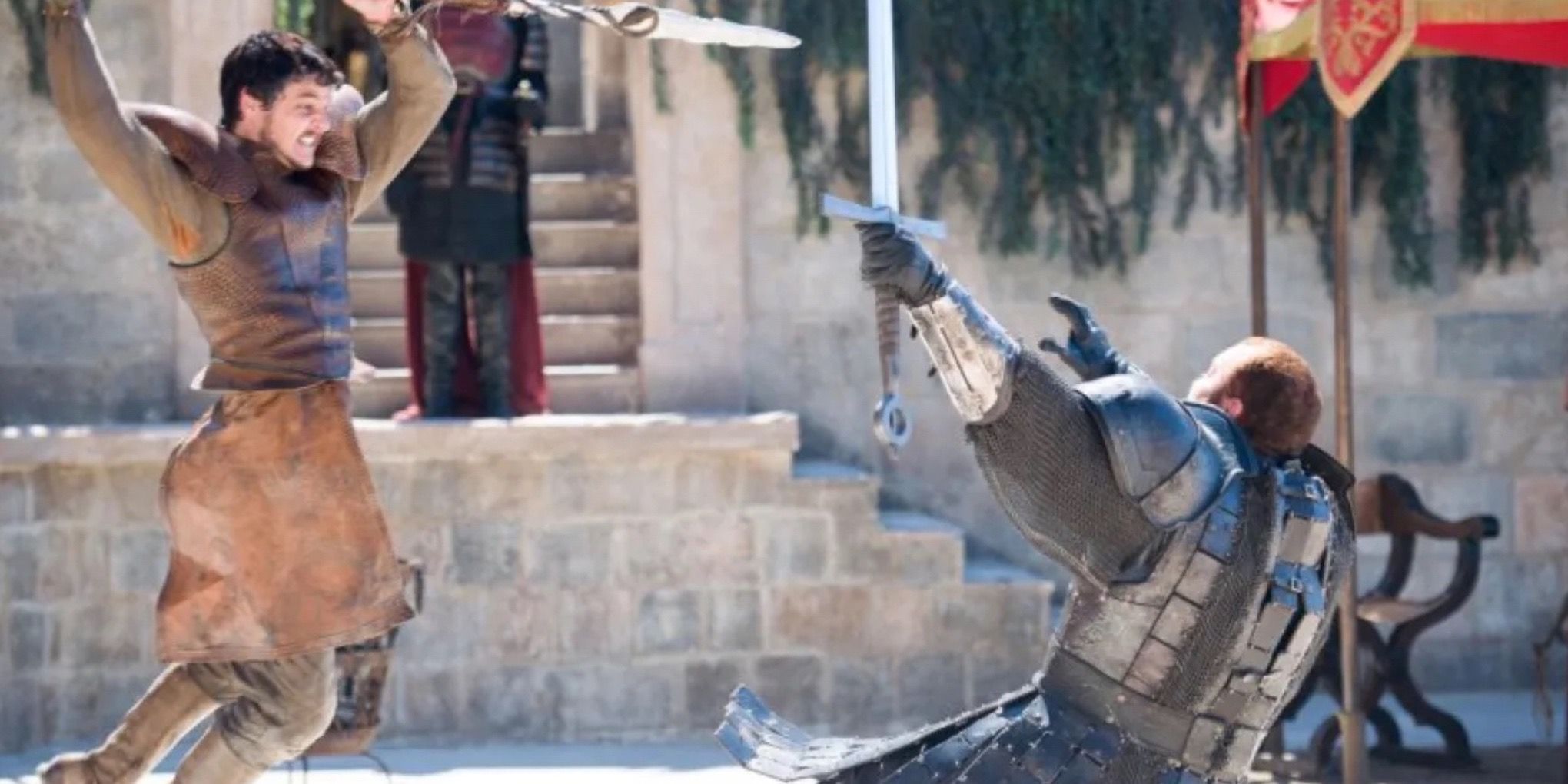 A still from the Game of Thrones episode The Mountain and The Viper (S4E8)